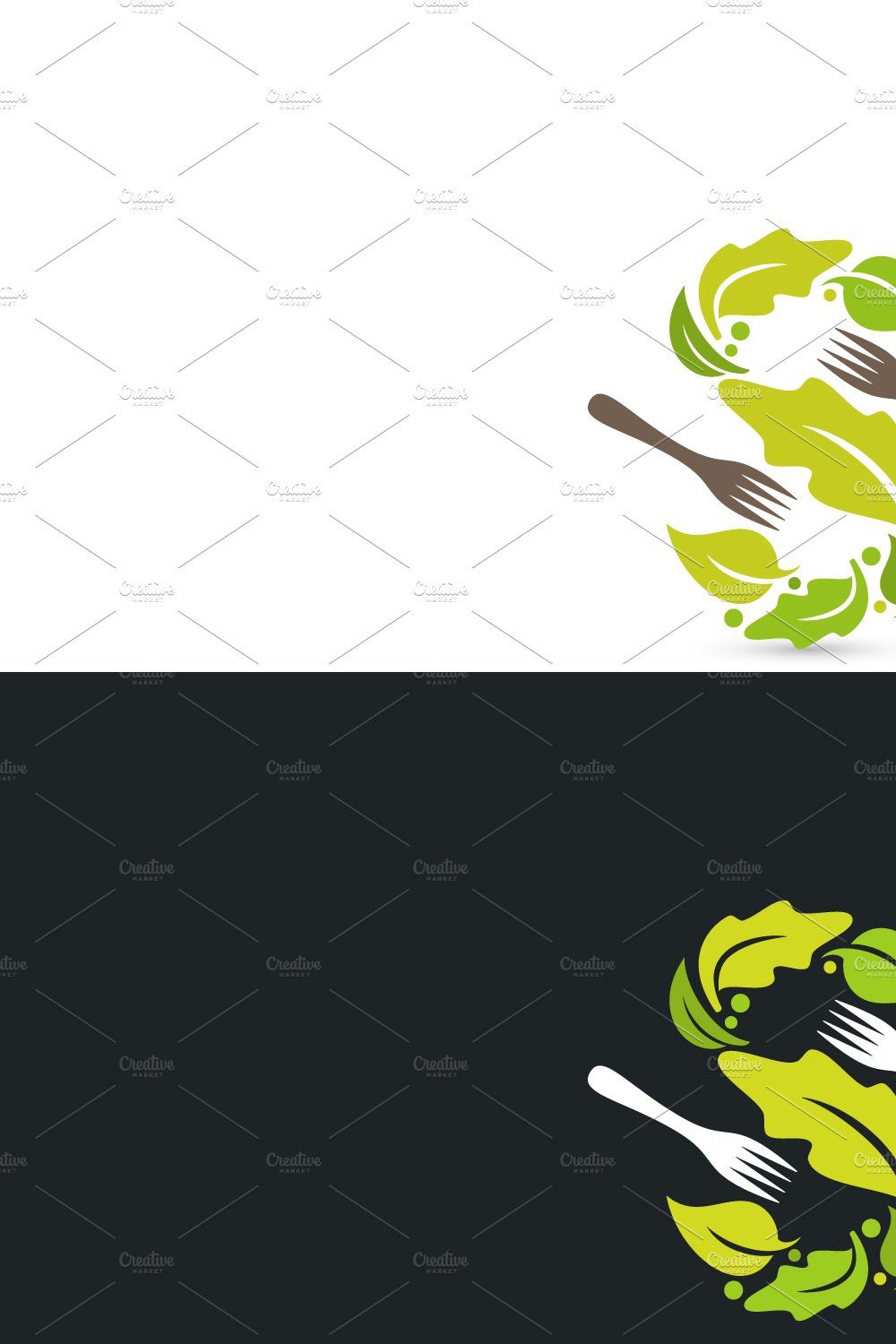 S Salad and Forks Custom Logo pinterest preview image.