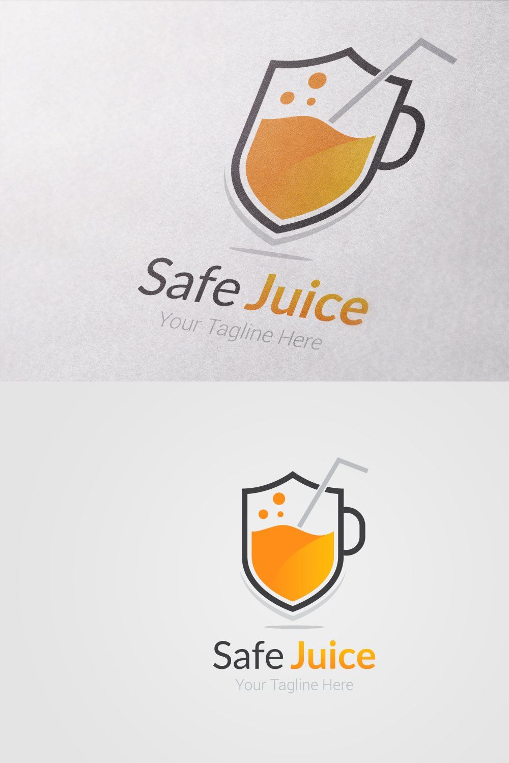 Safe Juice Logo Template pinterest preview image.