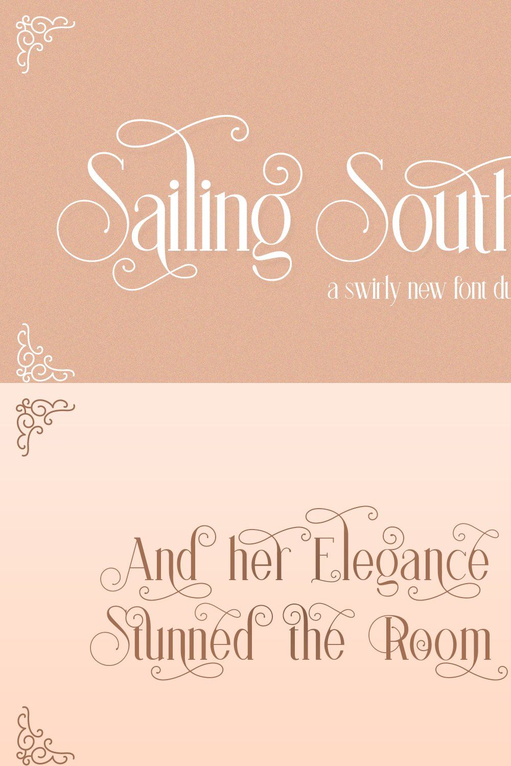 Sailing South Font Duo pinterest preview image.