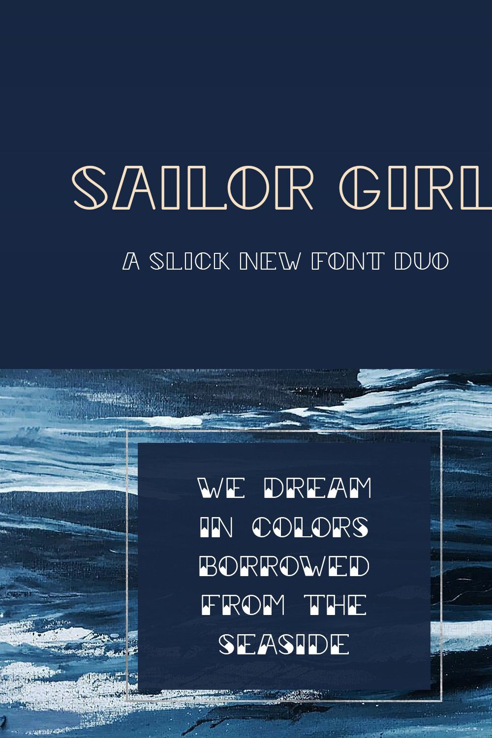 Sailor Girl Font Duo pinterest preview image.
