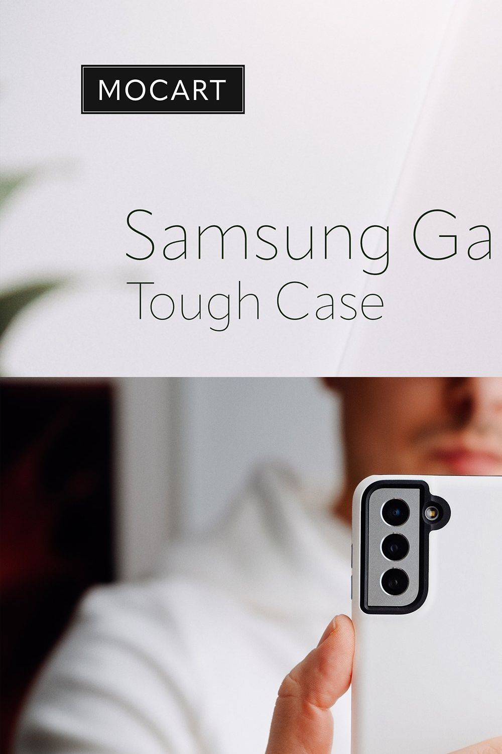 Samsung Galaxy S21 Tough Case Mockup pinterest preview image.
