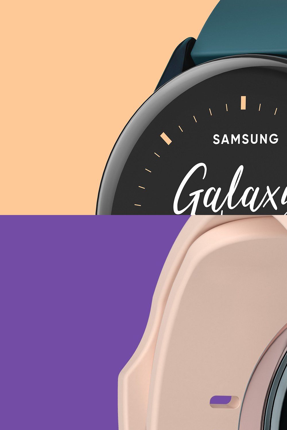 Samsung Galaxy Watch Design Mockup pinterest preview image.