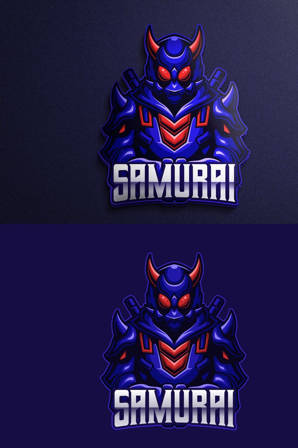 Samurai E-sports Logo Illustration pinterest preview image.