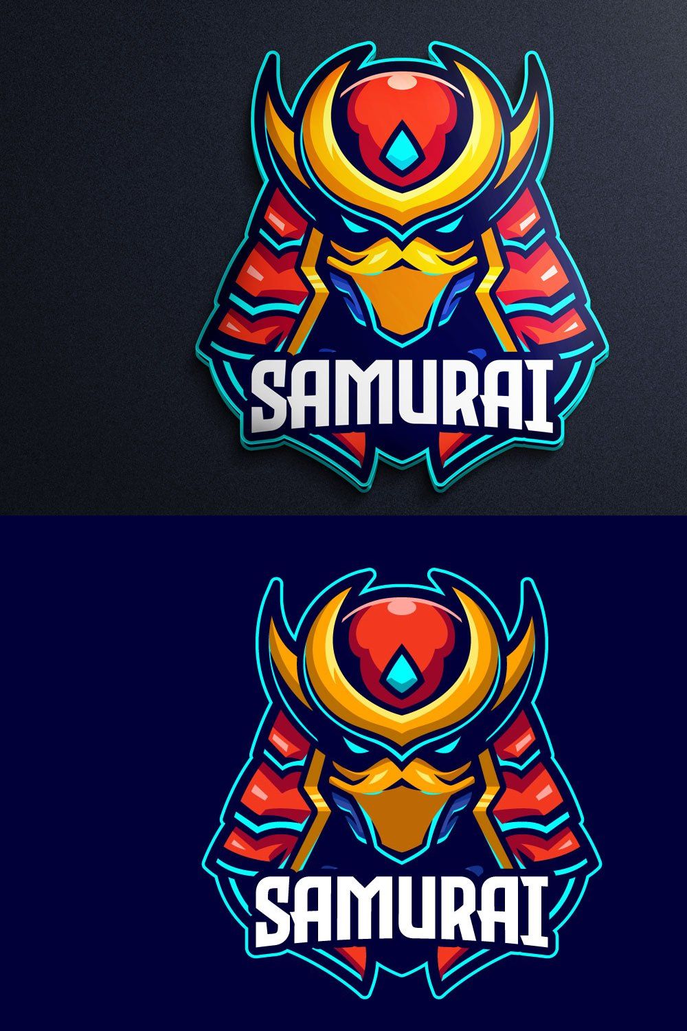 Samurai Warrior E-sports Logo pinterest preview image.