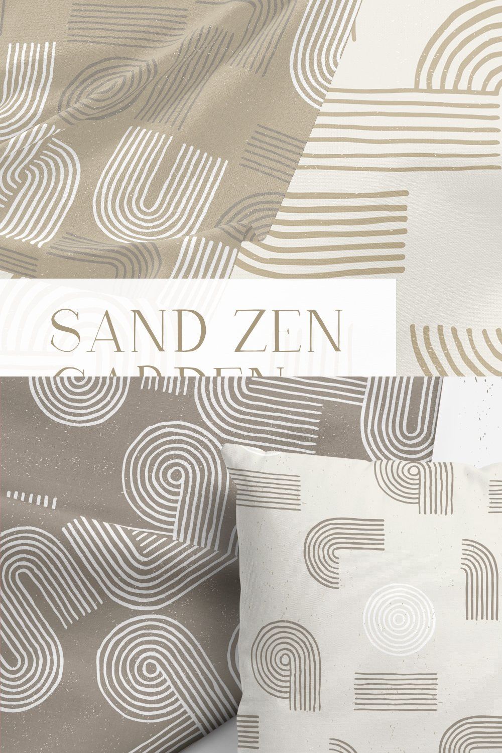 Sand Zen Garden - Seamless Patterns pinterest preview image.