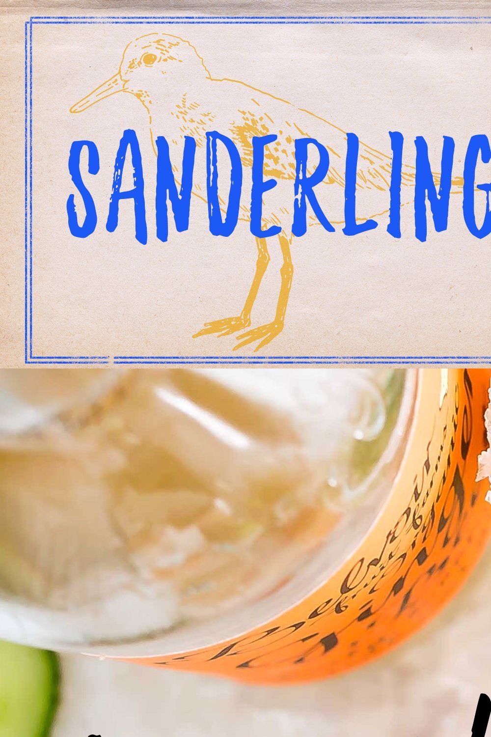Sanderling Textured Font pinterest preview image.