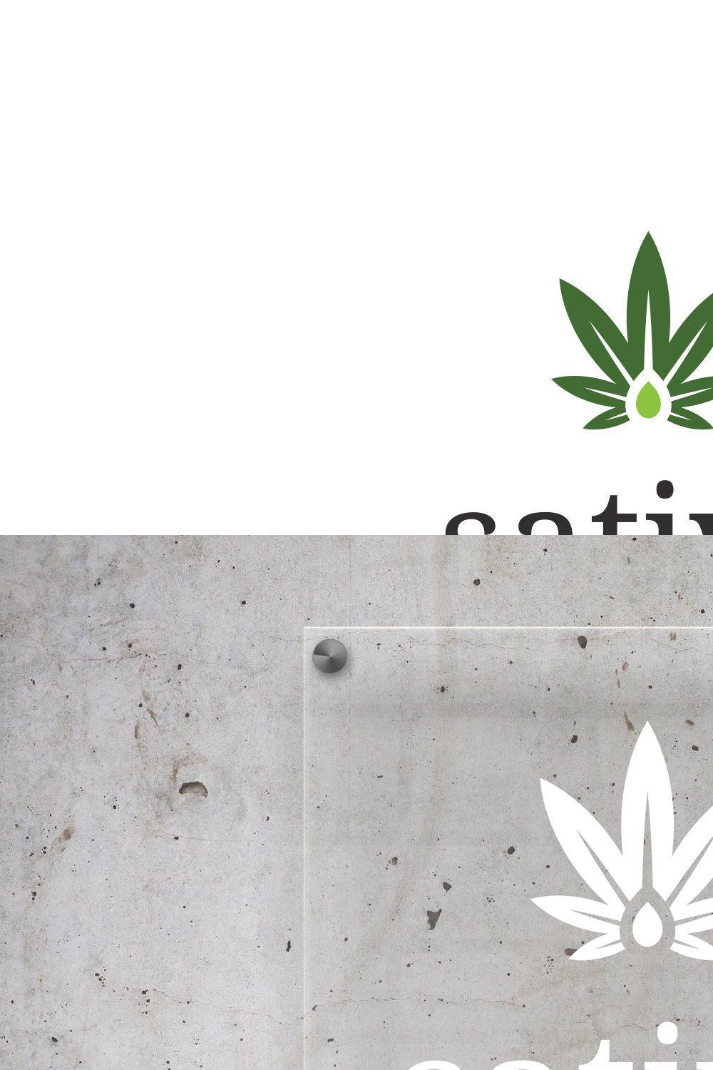 Sativo Cannabis Hemp Marijuana Logo pinterest preview image.