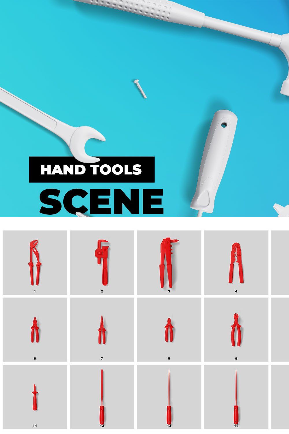 Scene Creator - Hand Tools pinterest preview image.