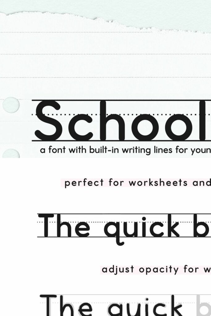 School Days | Handwriting Lines Font – MasterBundles