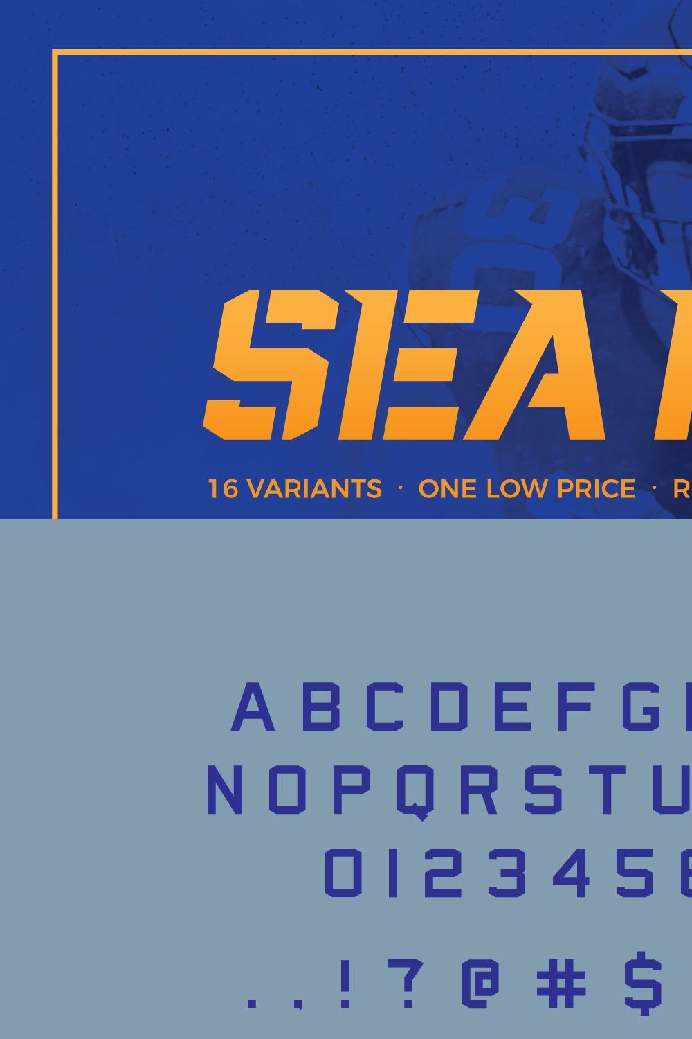 Sea Dog Bundle | Sports Display Font pinterest preview image.