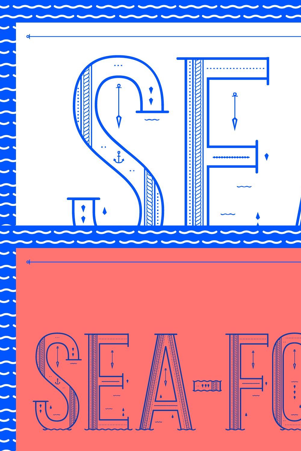 Sea Font pinterest preview image.