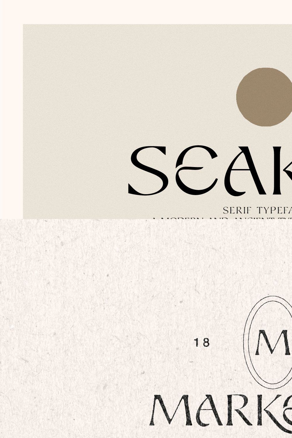 Seaker - Serif Typeface pinterest preview image.