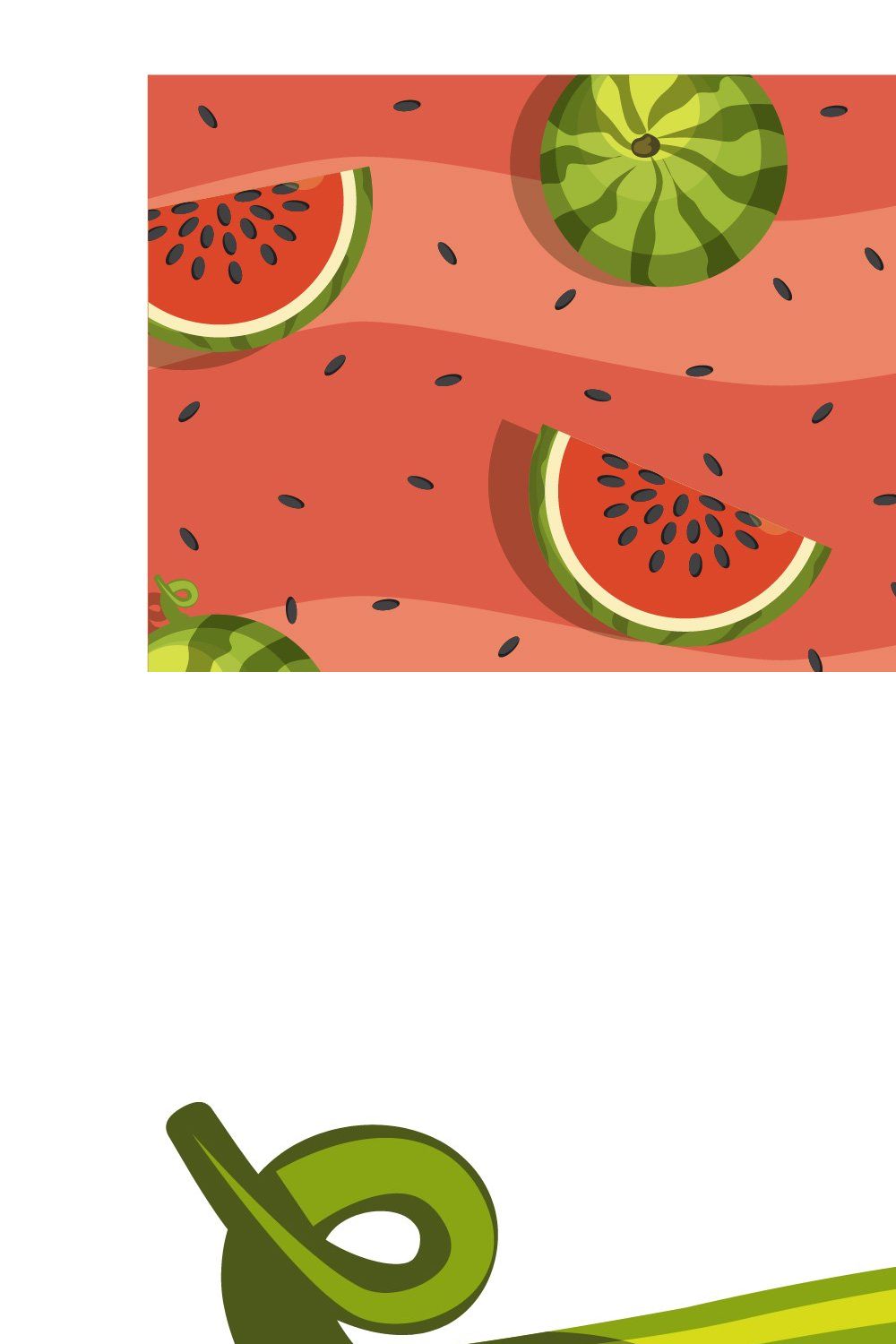 Seamless pattern watermelons pinterest preview image.
