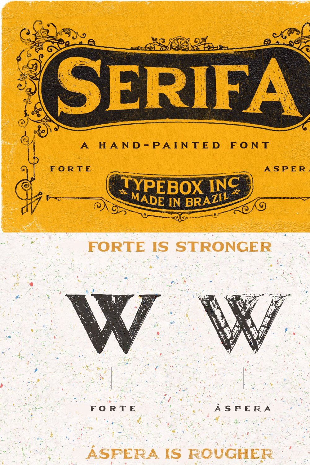 Serifa Typeface pinterest preview image.