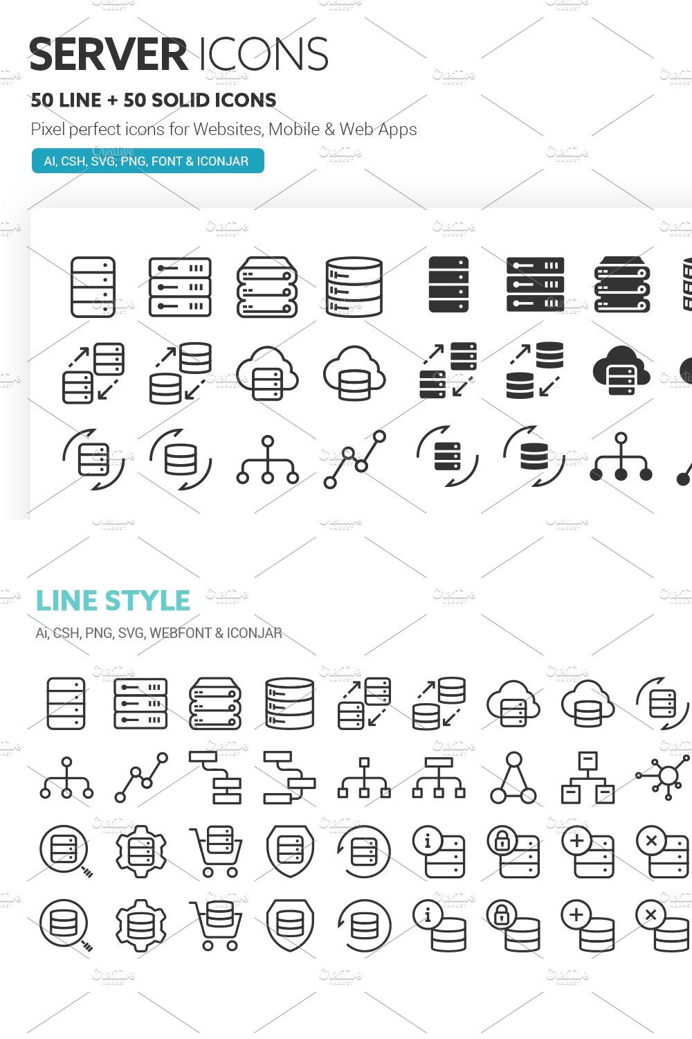 Server Icons pinterest preview image.