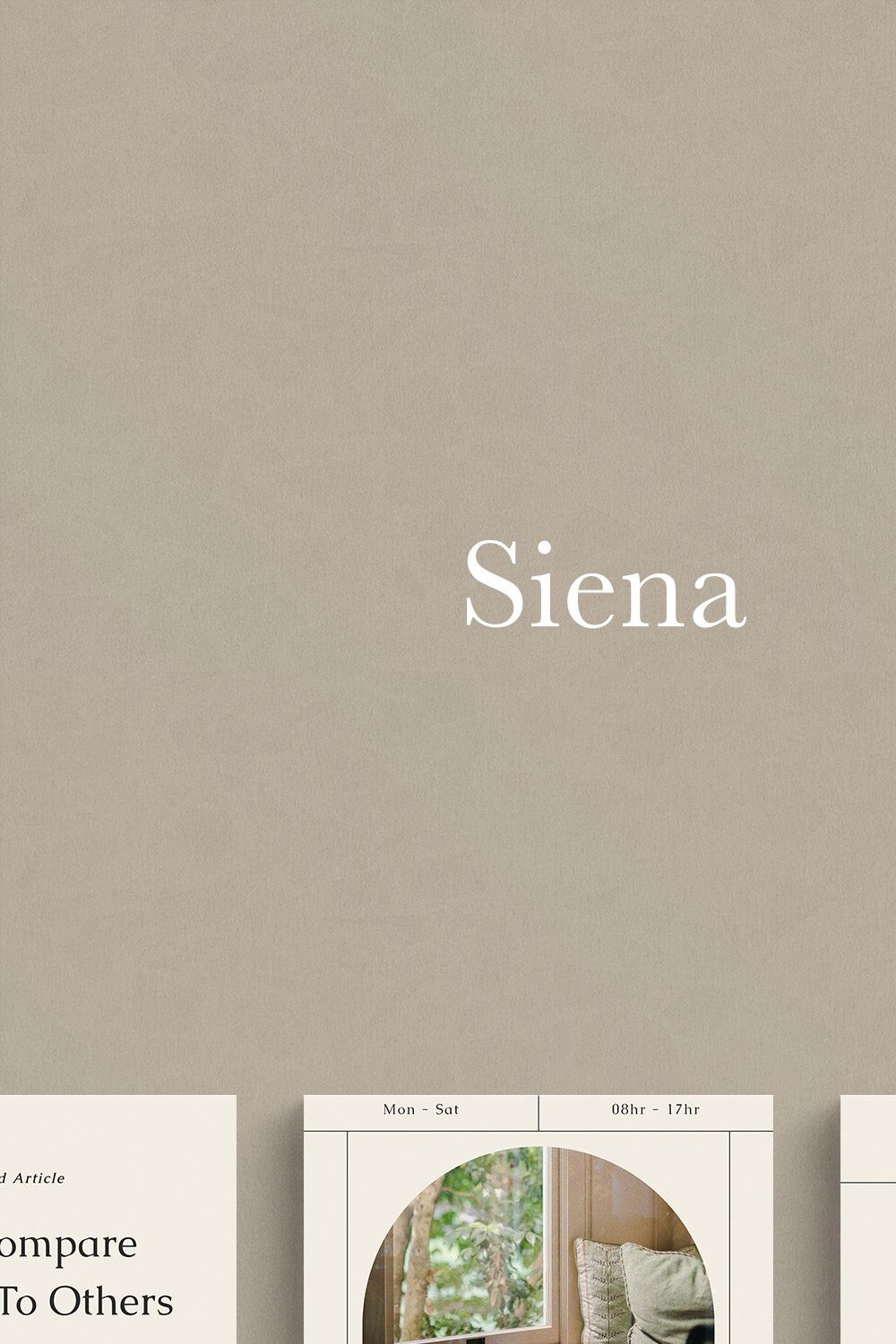 Siena Social Media Pack pinterest preview image.