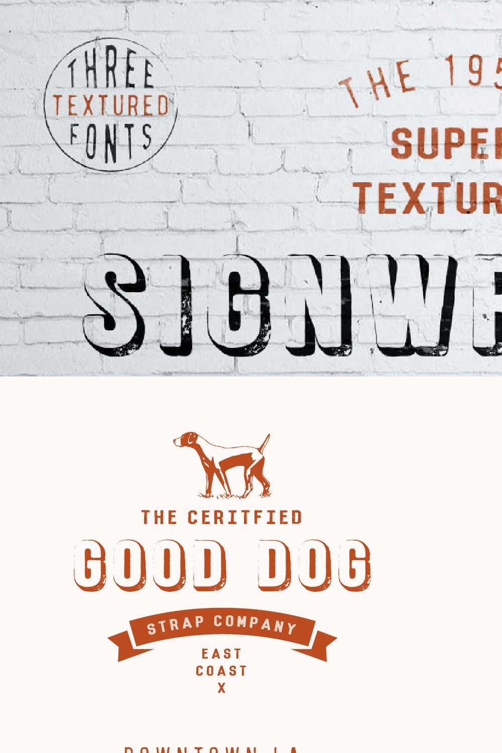 Sign Writer - textured font bundle pinterest preview image.
