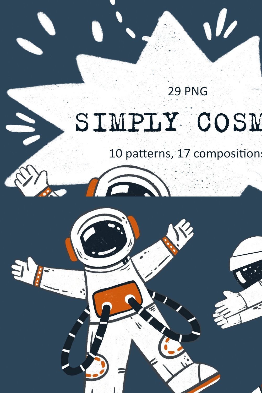 Simply Cosmos - Clip Art Set pinterest preview image.