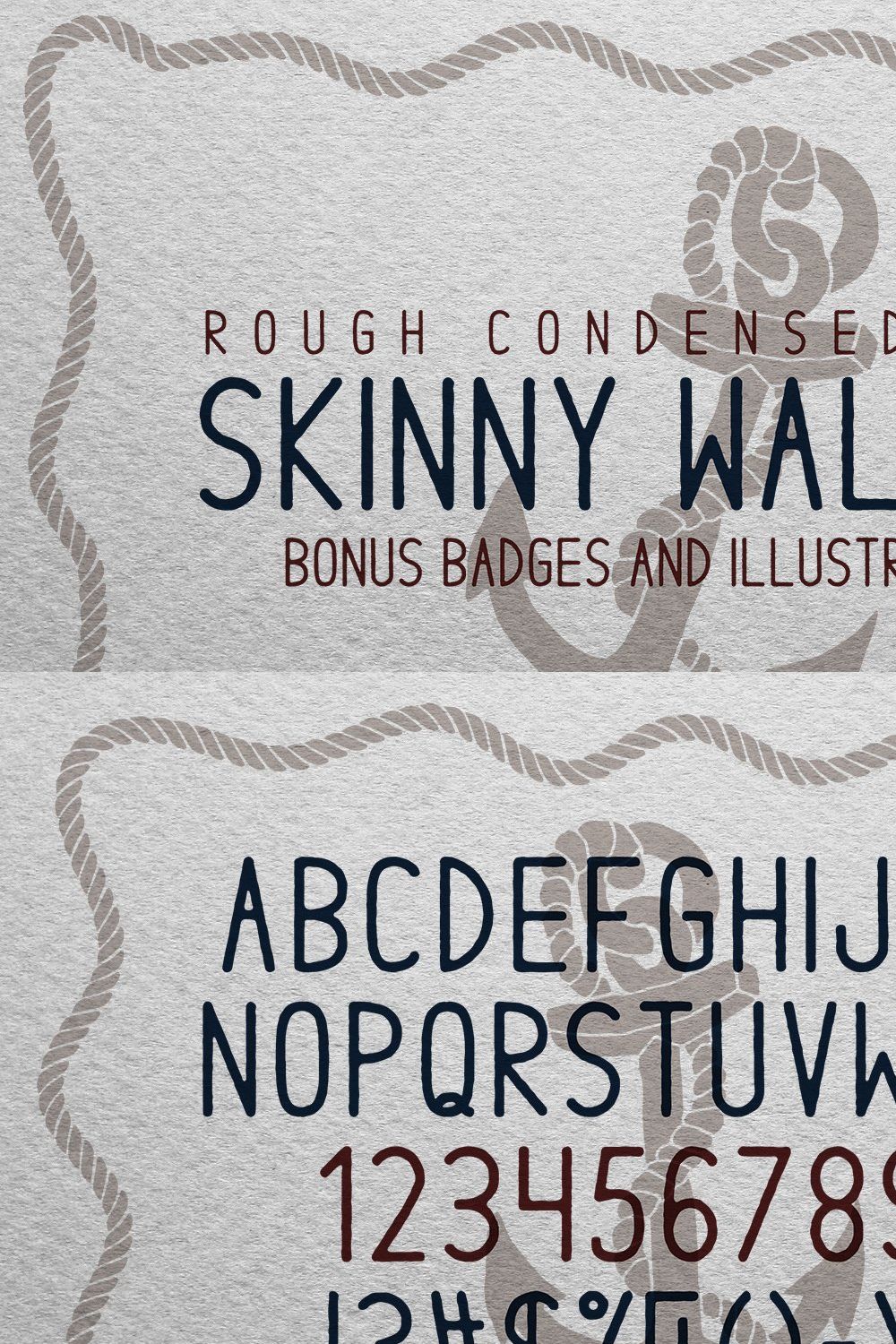 Skinny Walrus - Vintage Font + Logos pinterest preview image.