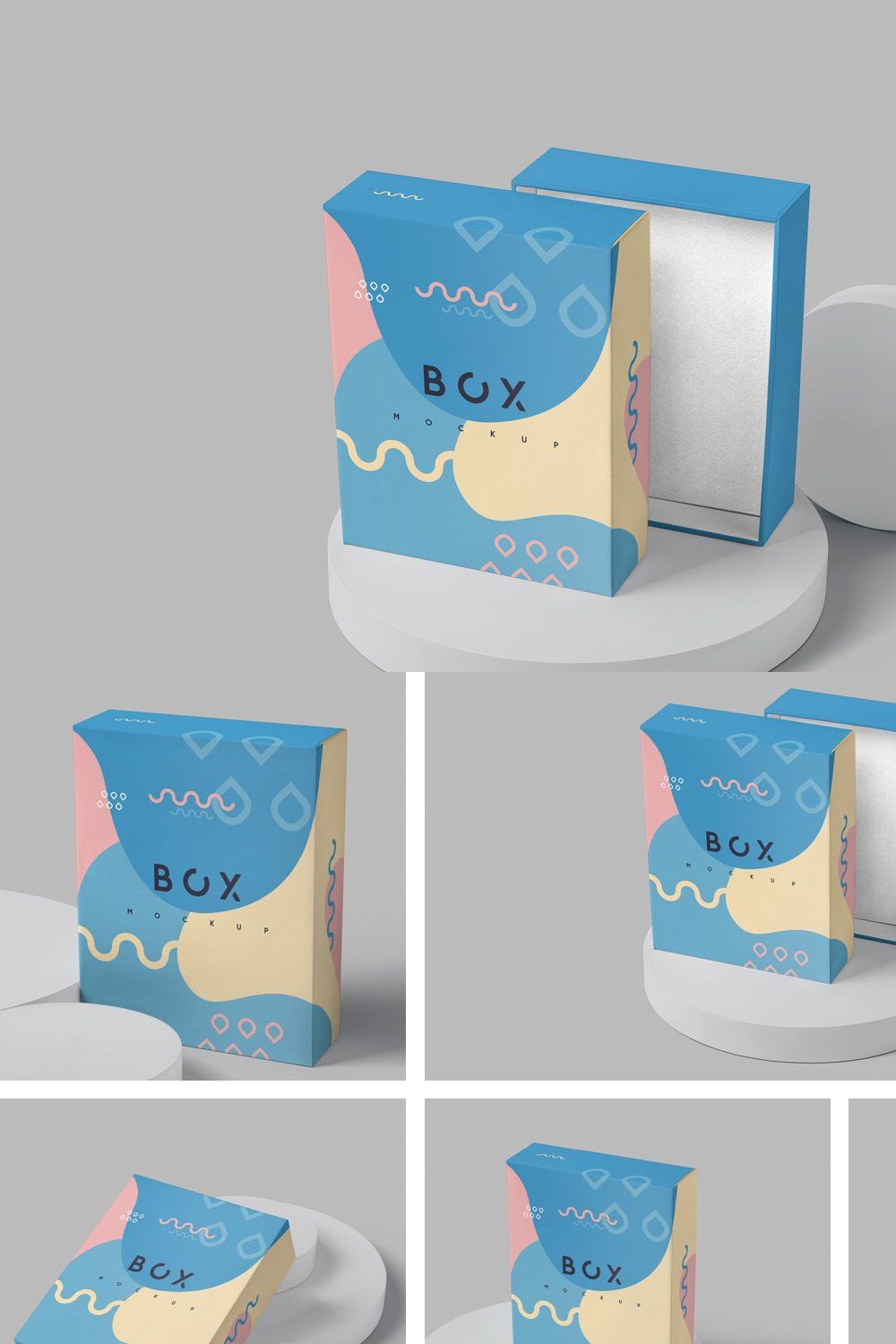 Slim Gift Packaging Box Mockups pinterest preview image.