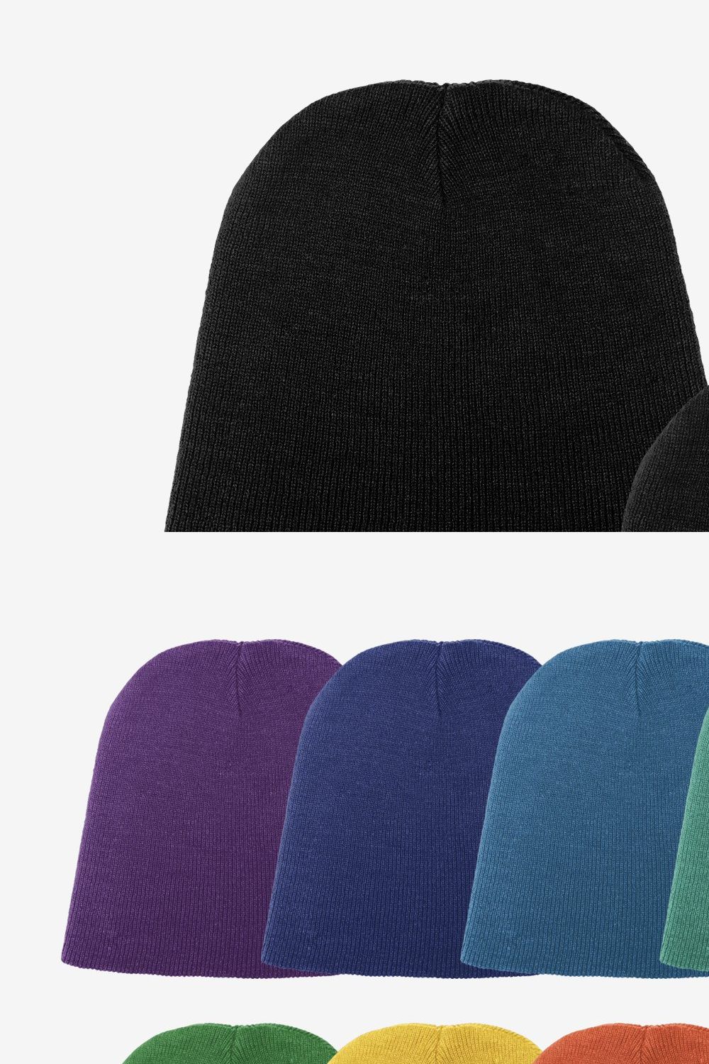 Slouchy Beanie Mockup pinterest preview image.
