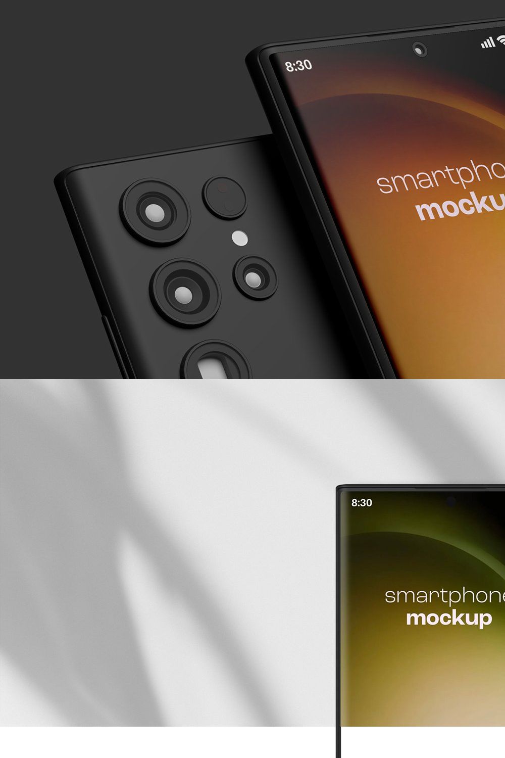 Smartphone Mockup Samsung Galaxy S23 pinterest preview image.