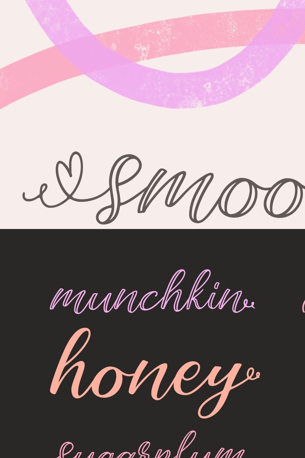 Smoochie | An Inline Script Font pinterest preview image.