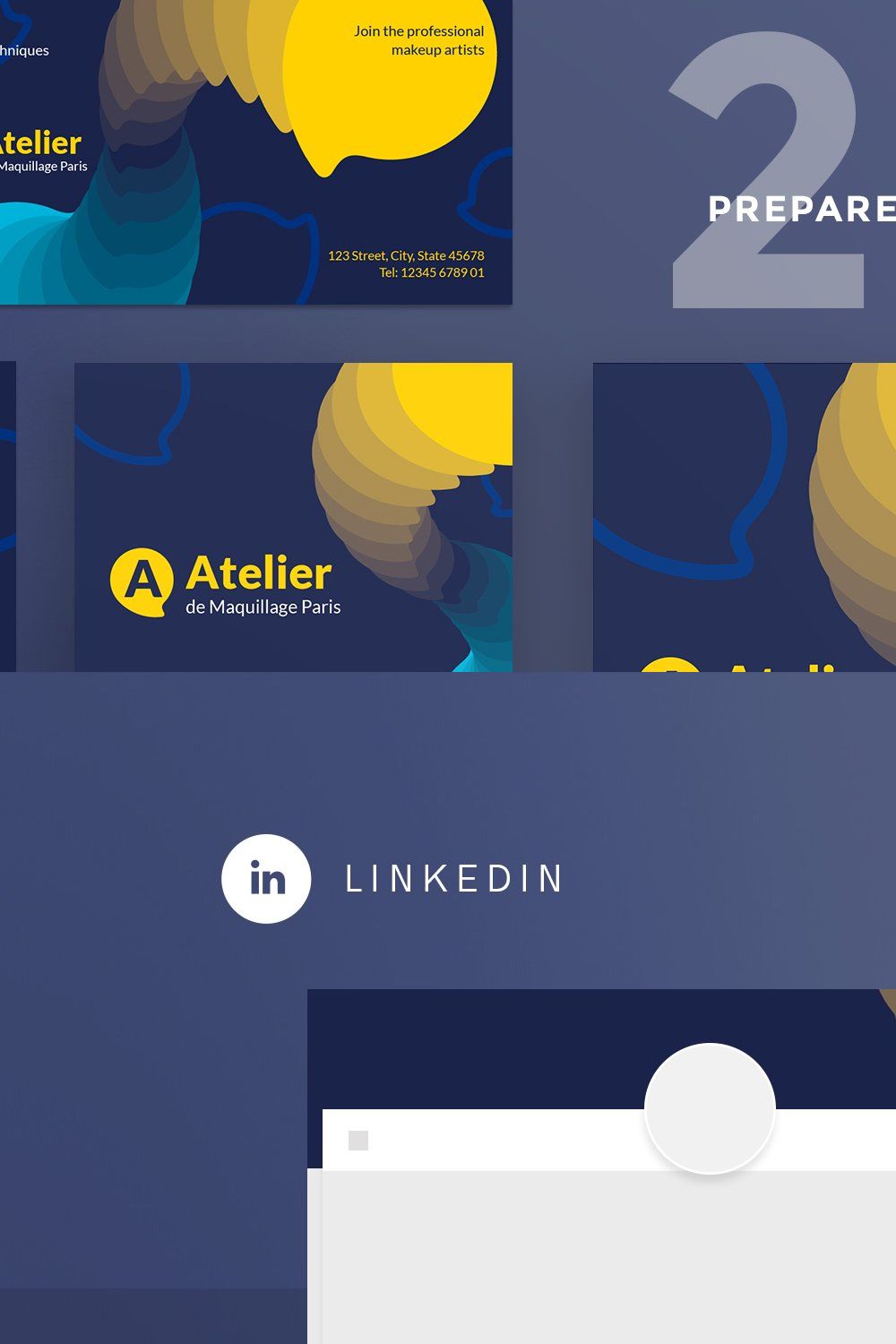 Social Media Pack | Atelier pinterest preview image.