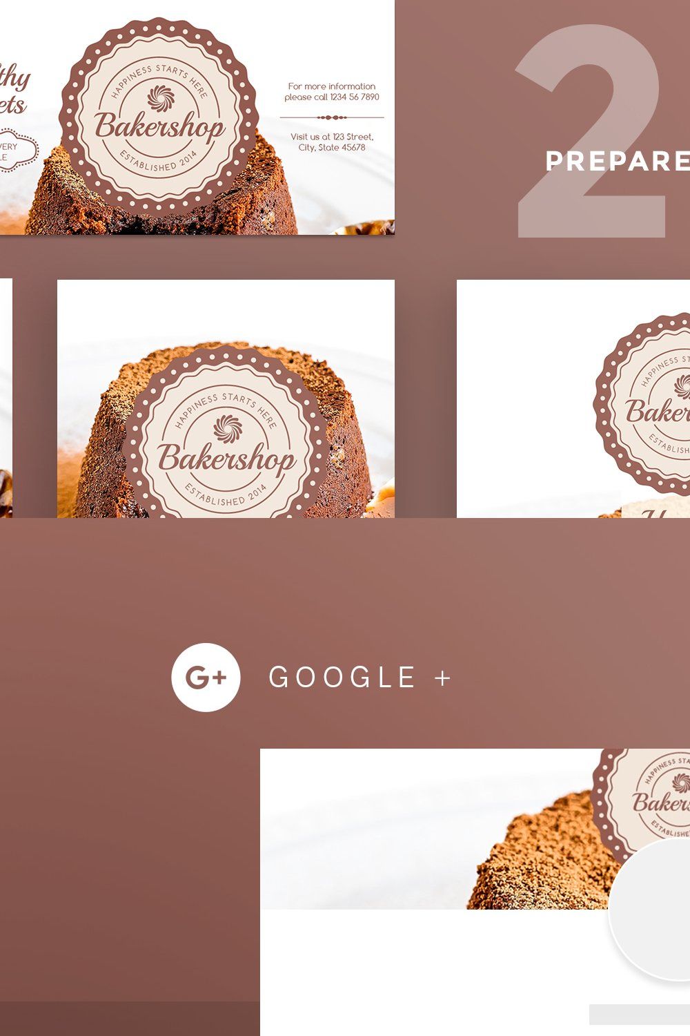 Social Media Pack | Baker Shop pinterest preview image.