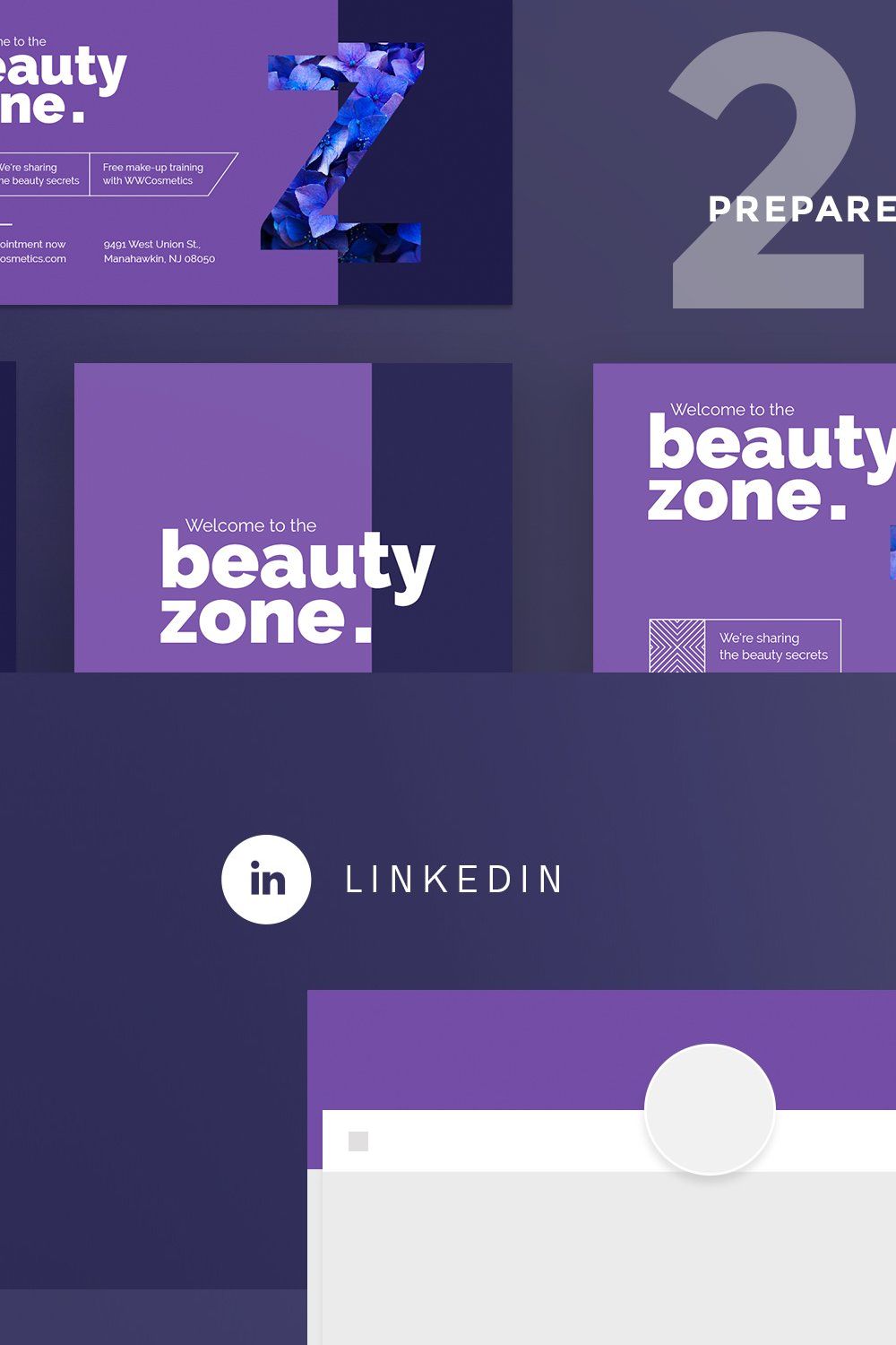 Social Media Pack | Beauty Zone pinterest preview image.