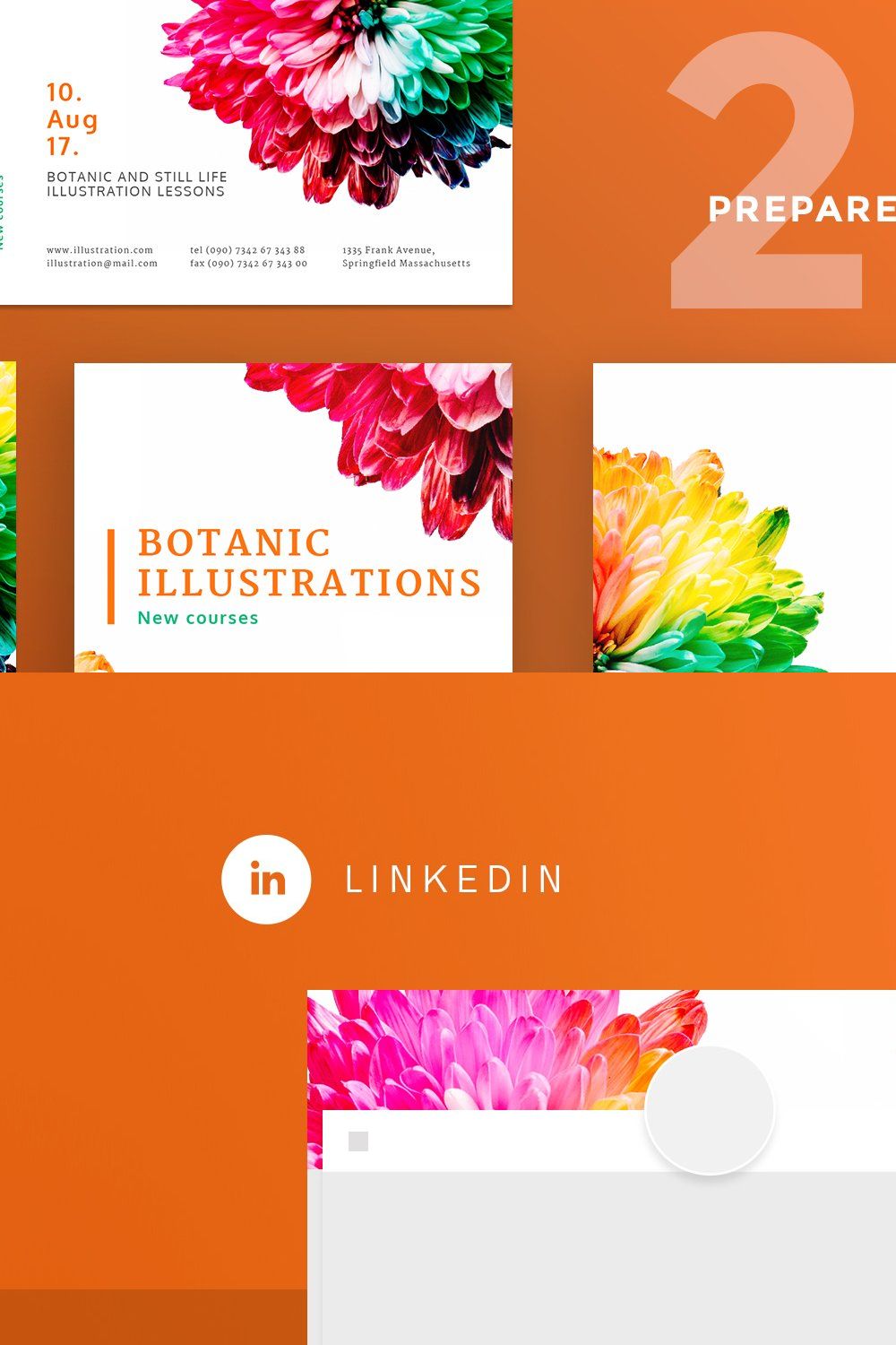 Social Media Pack | Botanic pinterest preview image.