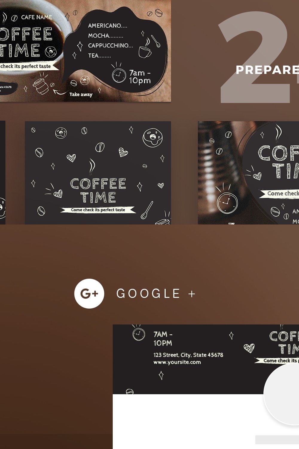 Social Media Pack | Coffee Time pinterest preview image.