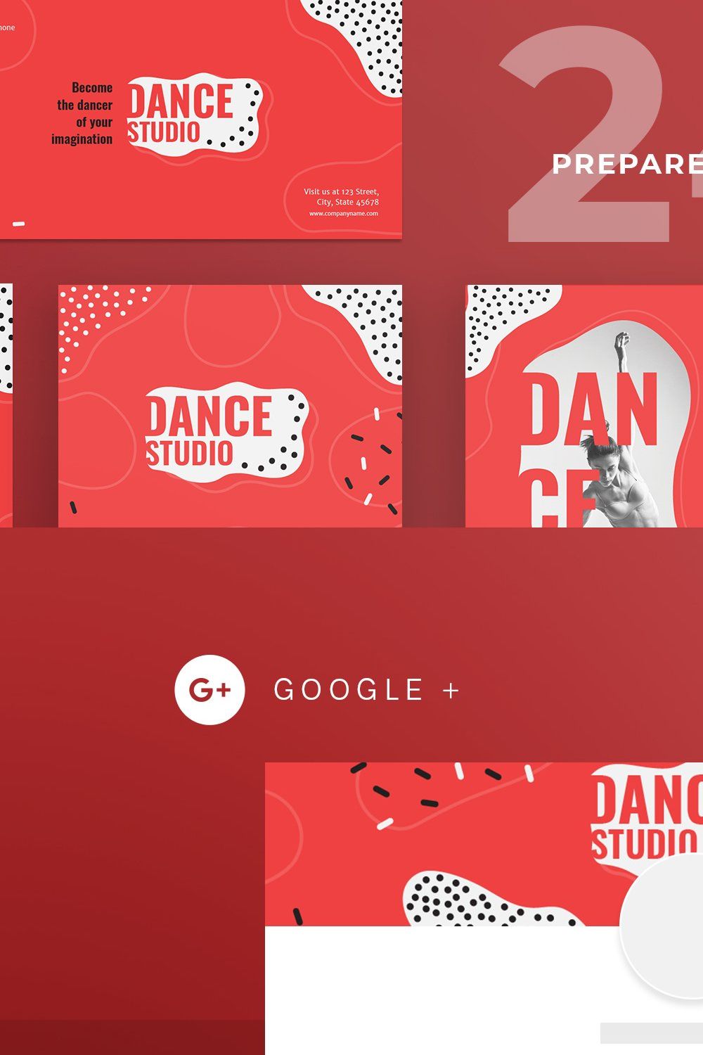 Social Media Pack | Dance Studio pinterest preview image.