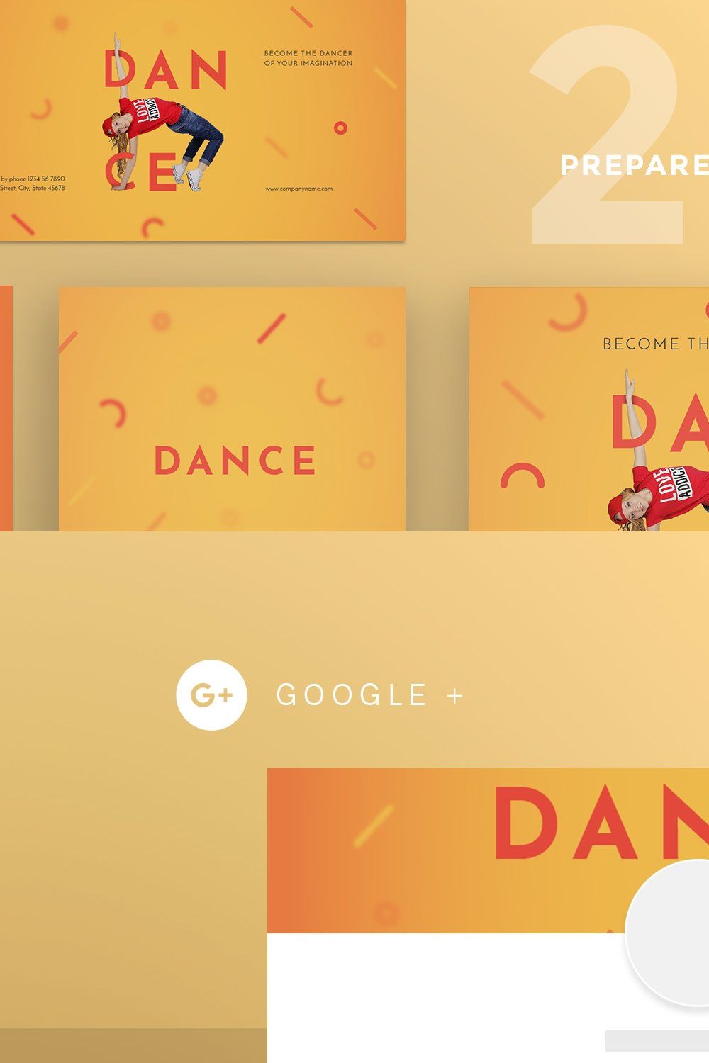 Social Media Pack | Dancing School pinterest preview image.