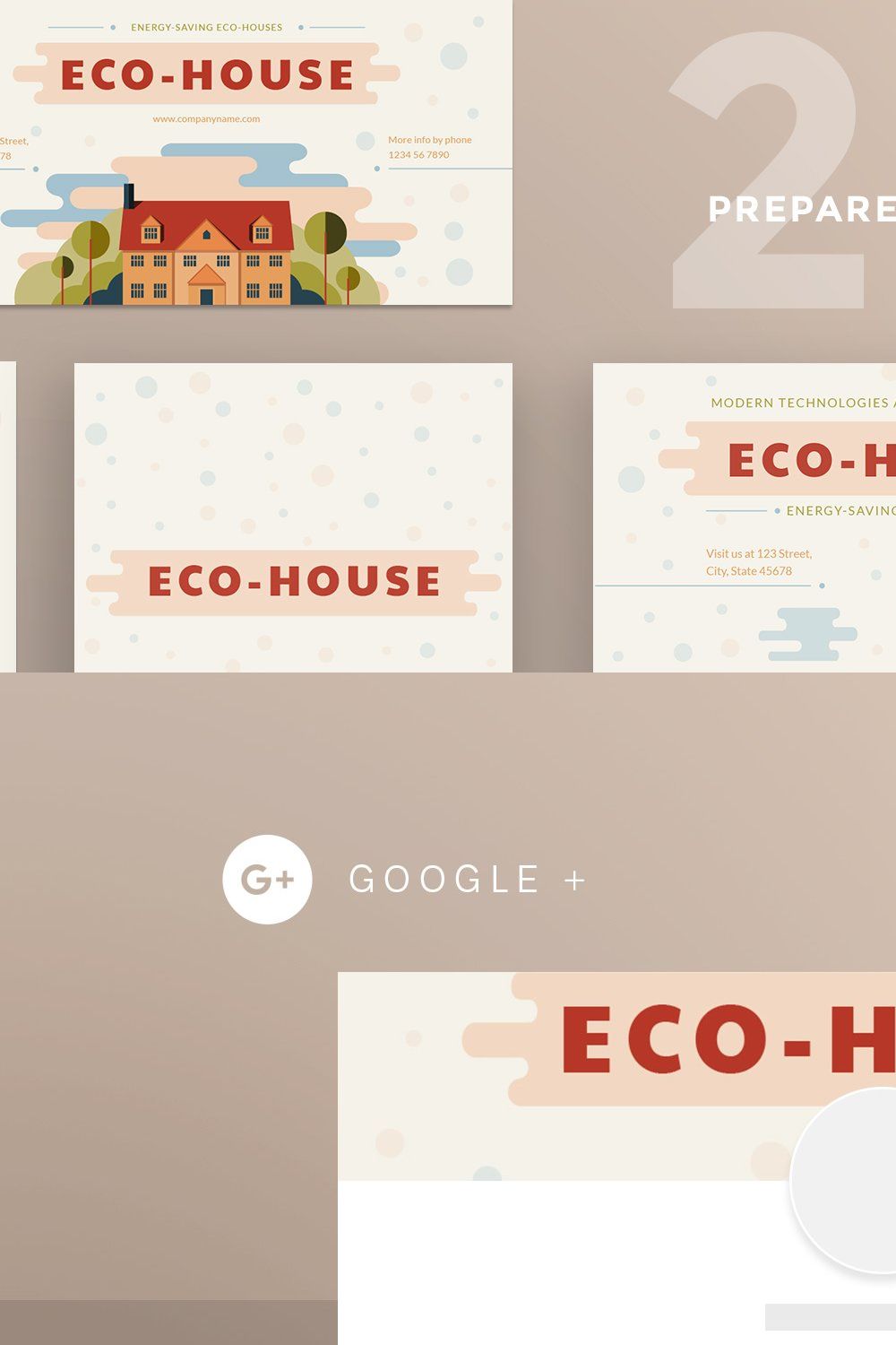 Social Media Pack | Eco House pinterest preview image.