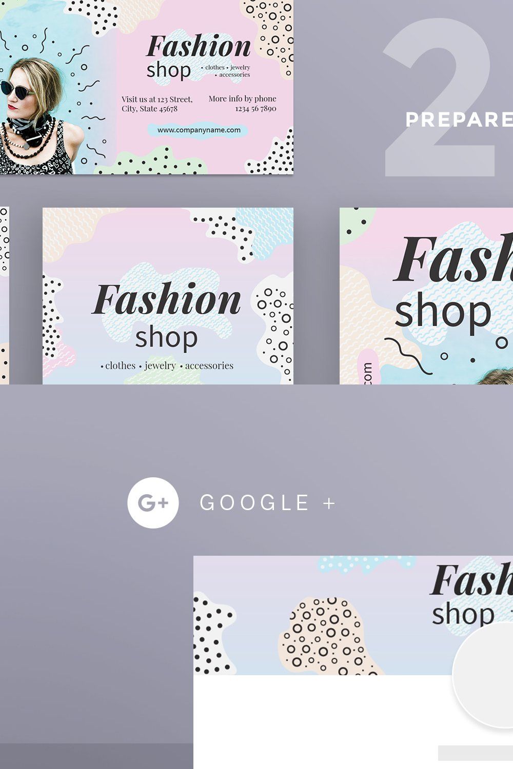 Social Media Pack | Fashion Shop pinterest preview image.