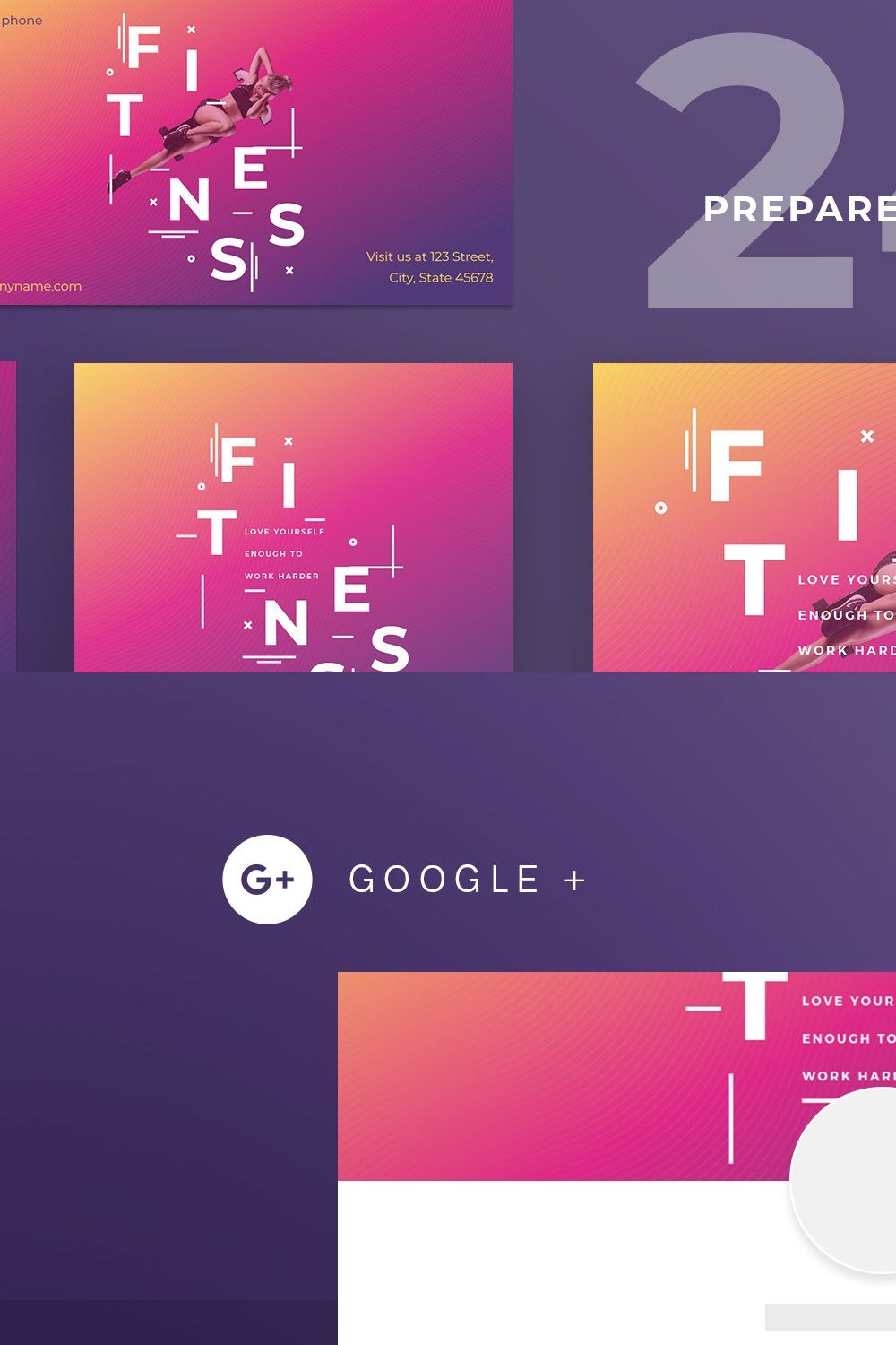 Social Media Pack | Fitness Training pinterest preview image.