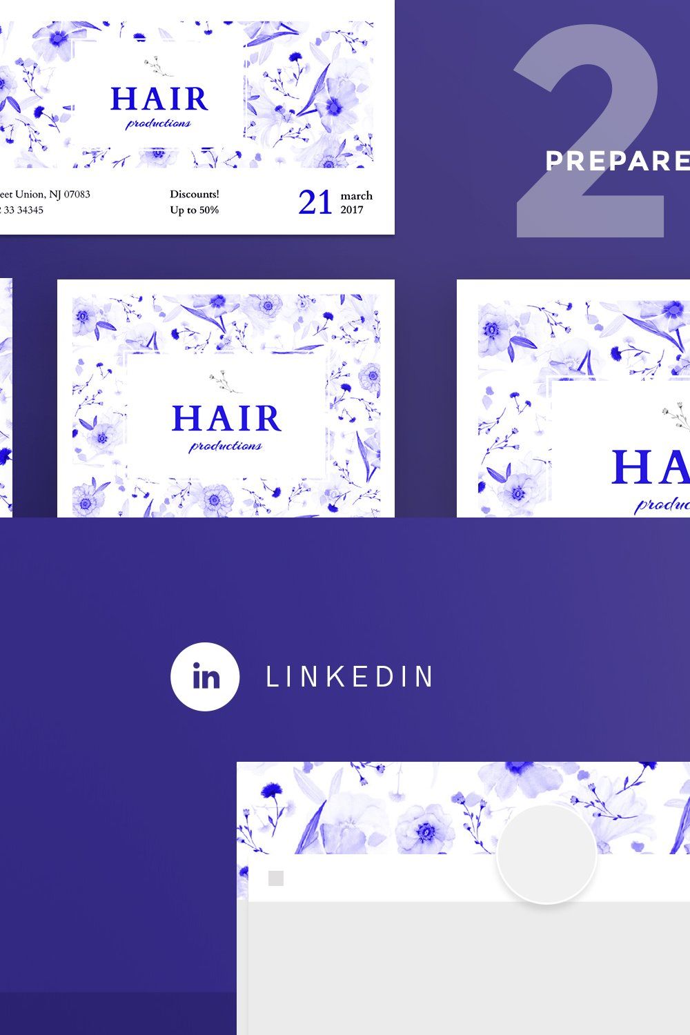 Social Media Pack | Hair Productions pinterest preview image.