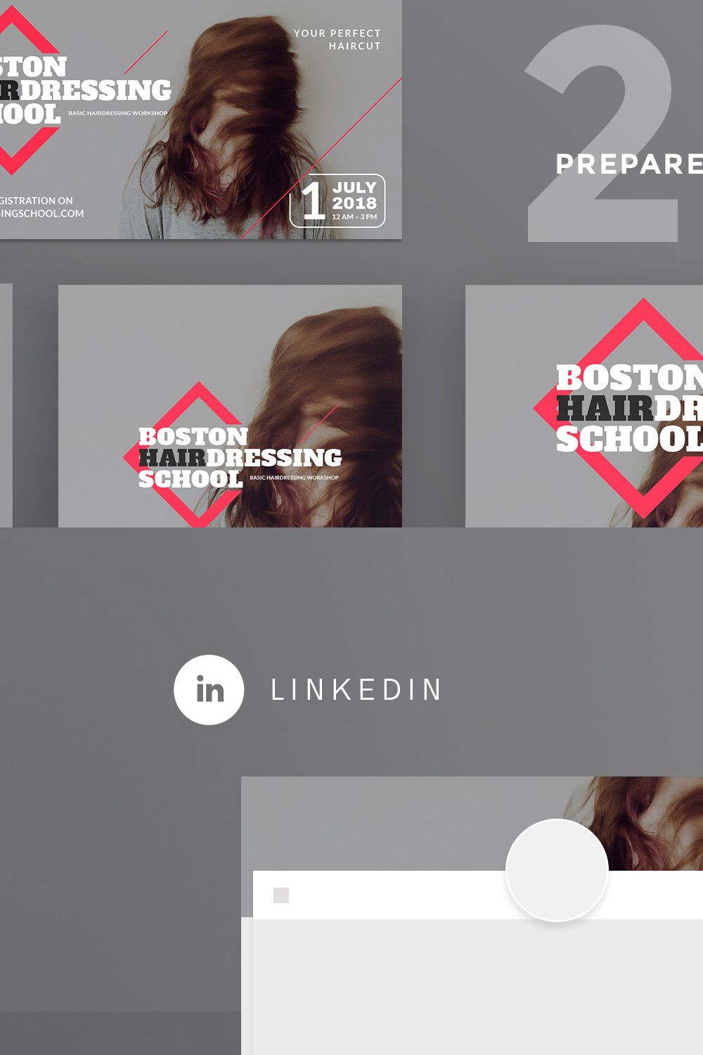 Social Media Pack | Hairdressing pinterest preview image.