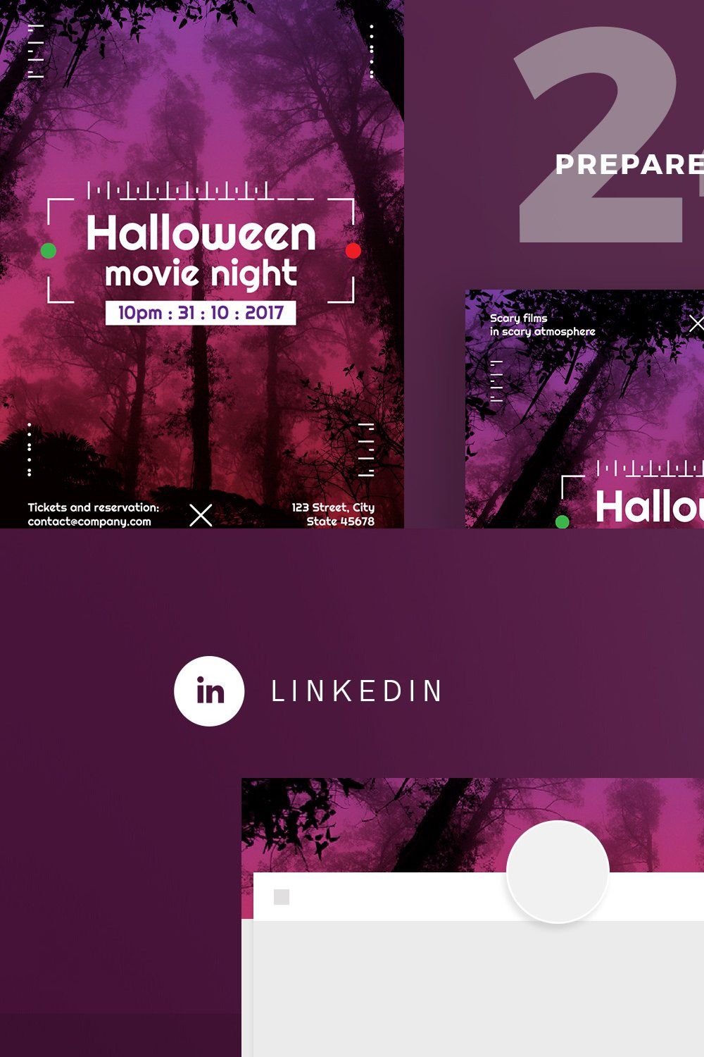 Social Media Pack | Halloween Movie pinterest preview image.