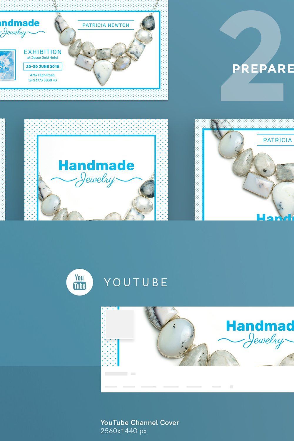 Social Media Pack | Handmade Jewelry pinterest preview image.