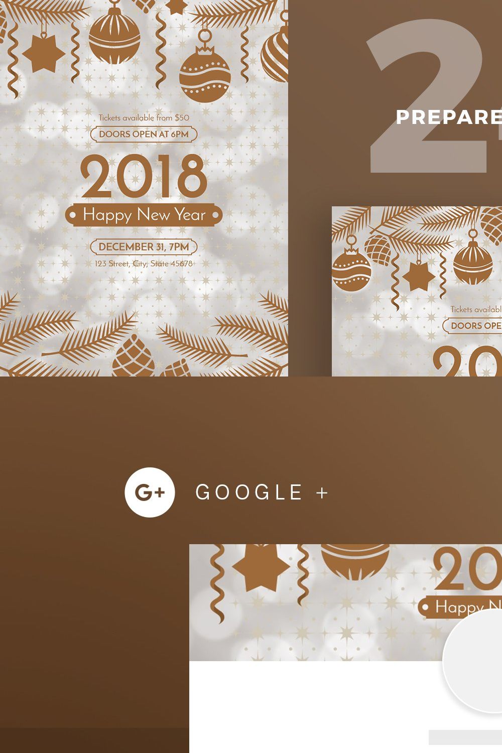 Social Media Pack | Happy New Year pinterest preview image.