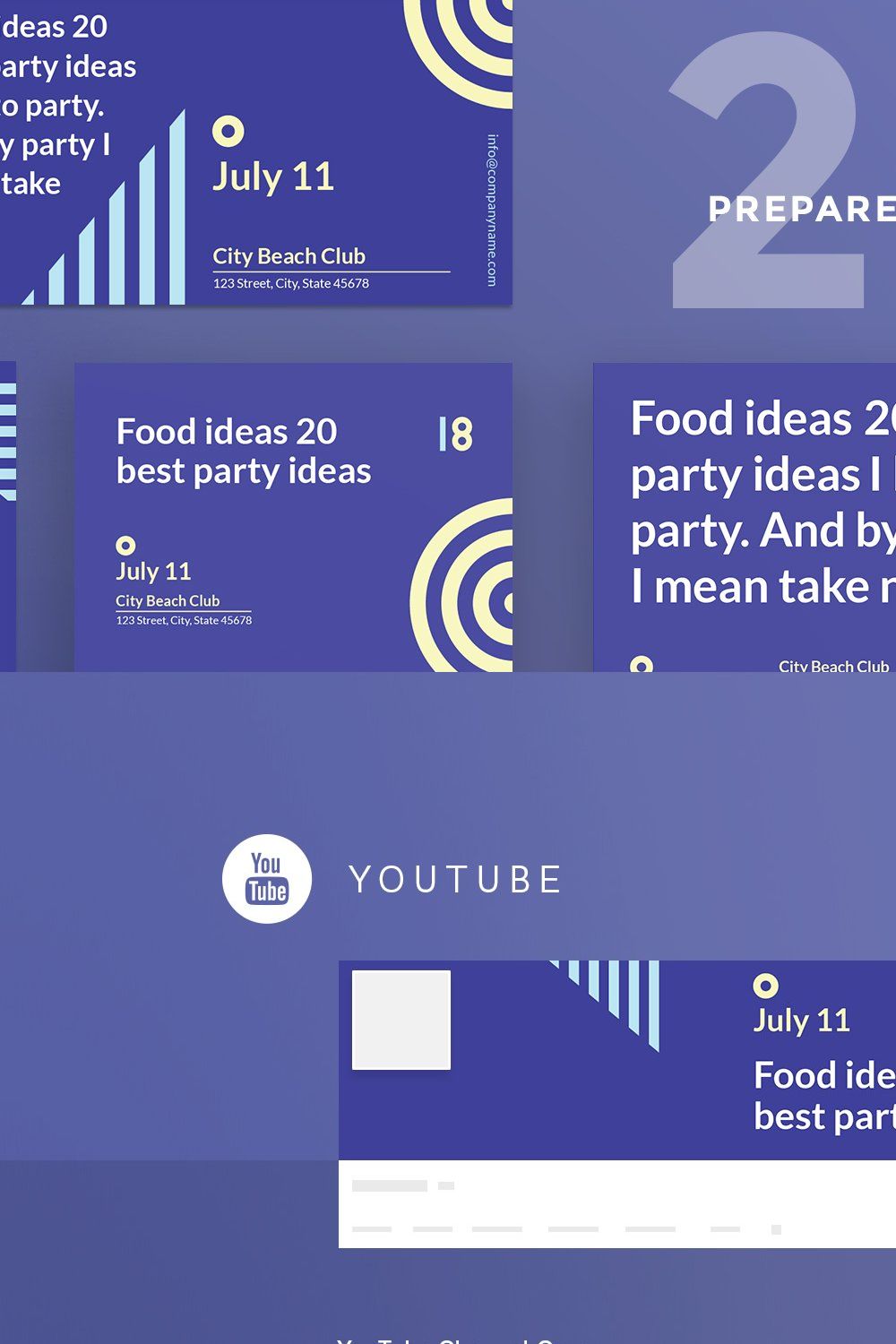 Social Media Pack | Hello Party pinterest preview image.