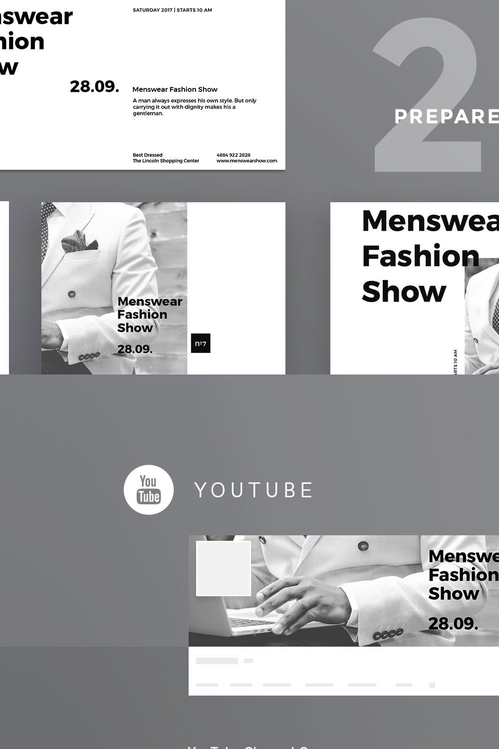 Social Media Pack | Menswear Show pinterest preview image.