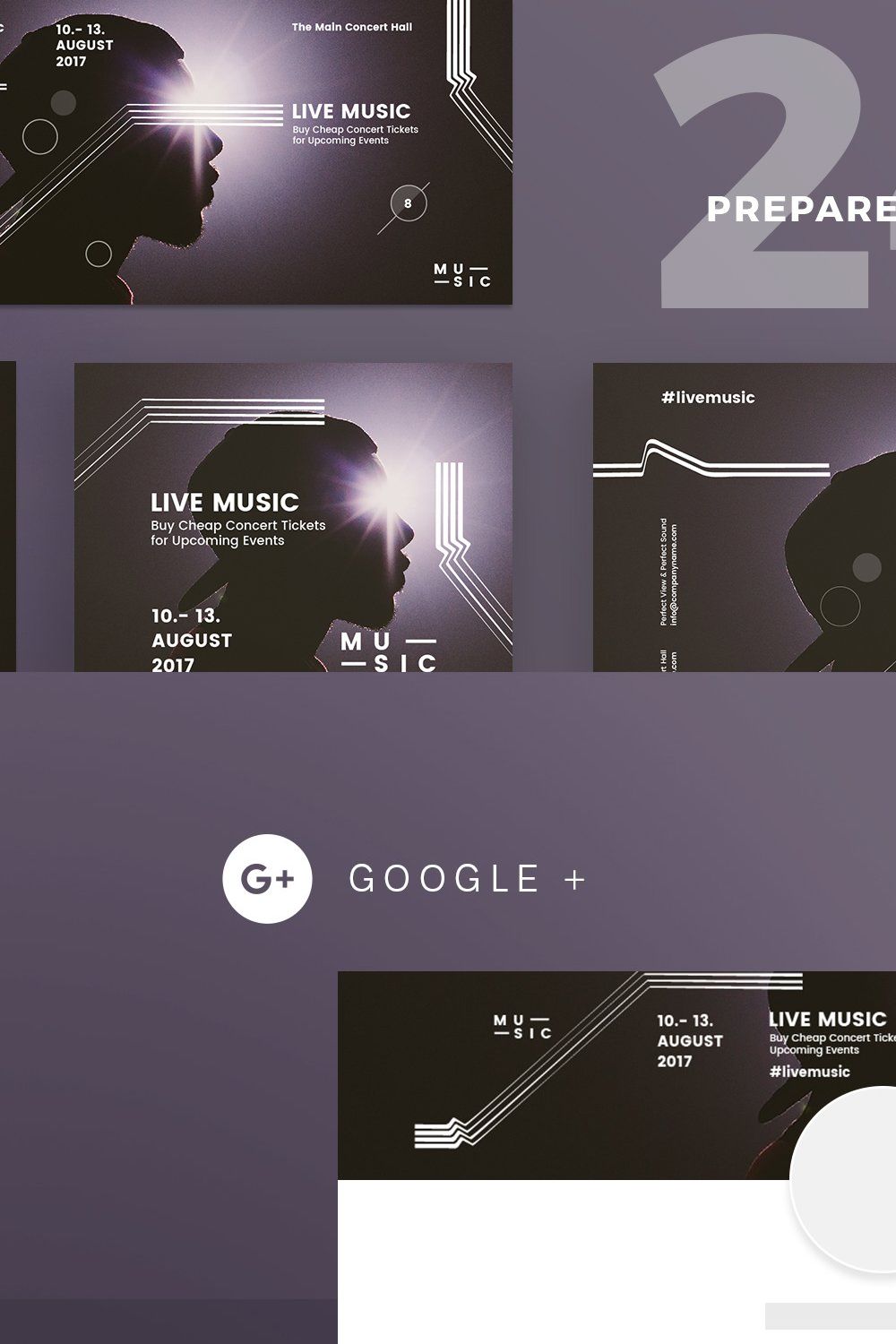 Social Media Pack | Music pinterest preview image.