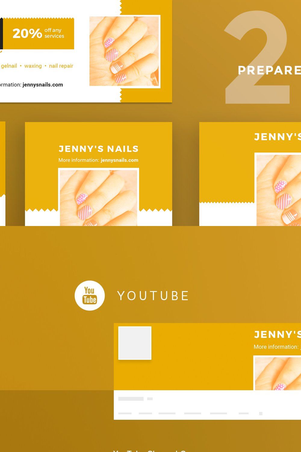 Social Media Pack | Nails Style pinterest preview image.