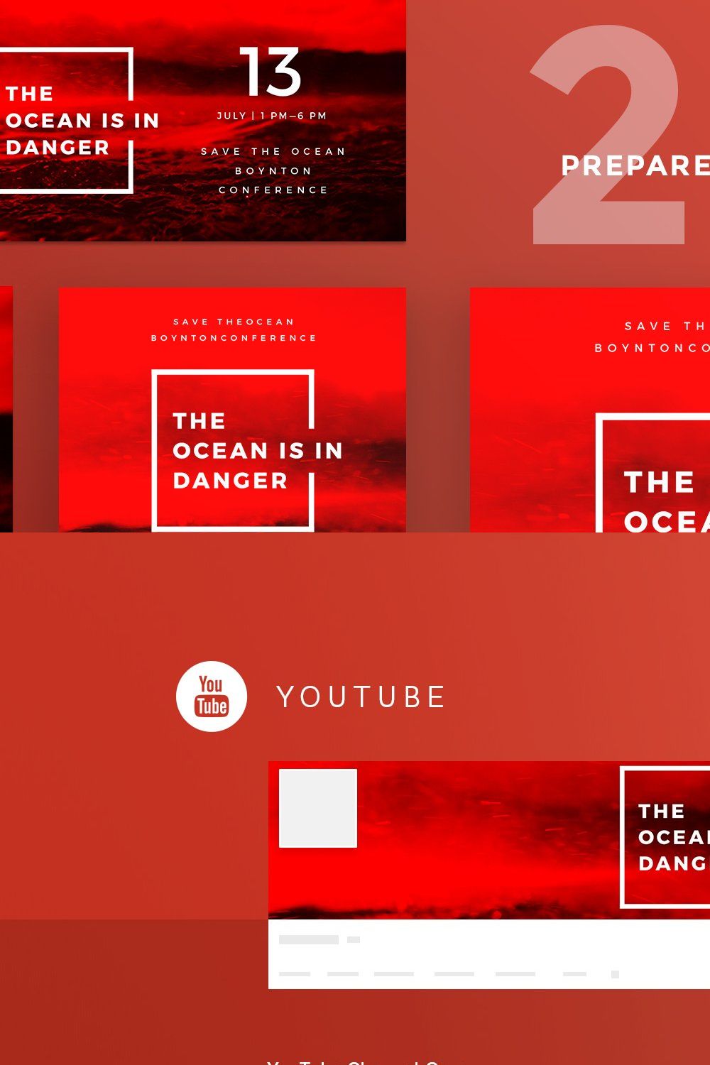 Social Media Pack | Ocean in danger pinterest preview image.