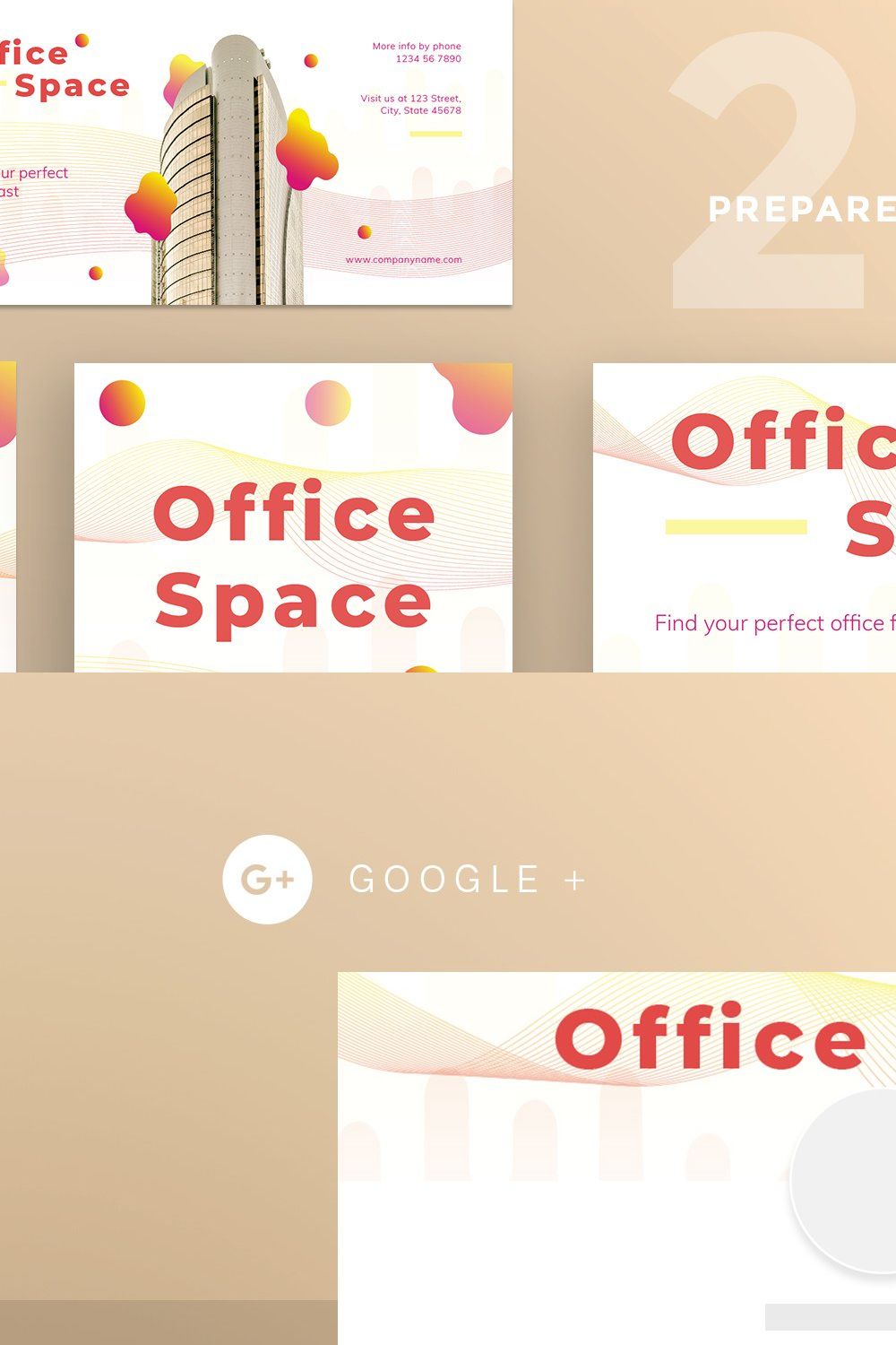 Social Media Pack | Office Space pinterest preview image.