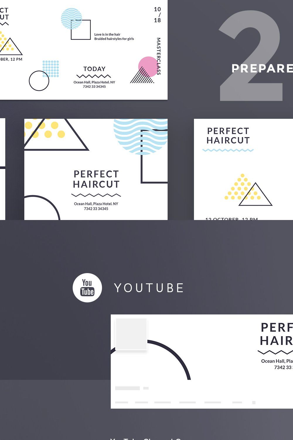 Social Media Pack | Perfect Haircut pinterest preview image.