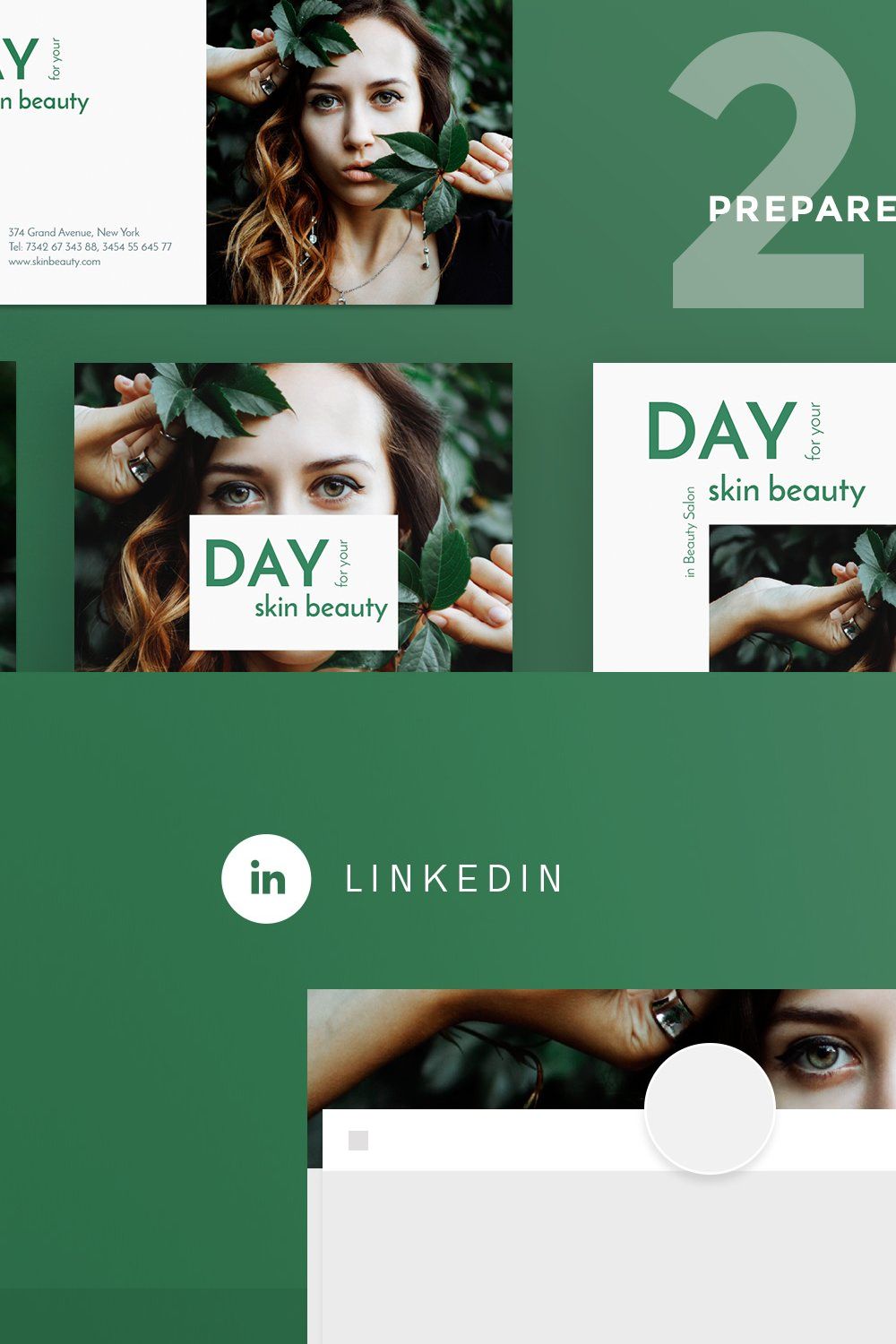 Social Media Pack | Skin Beauty pinterest preview image.